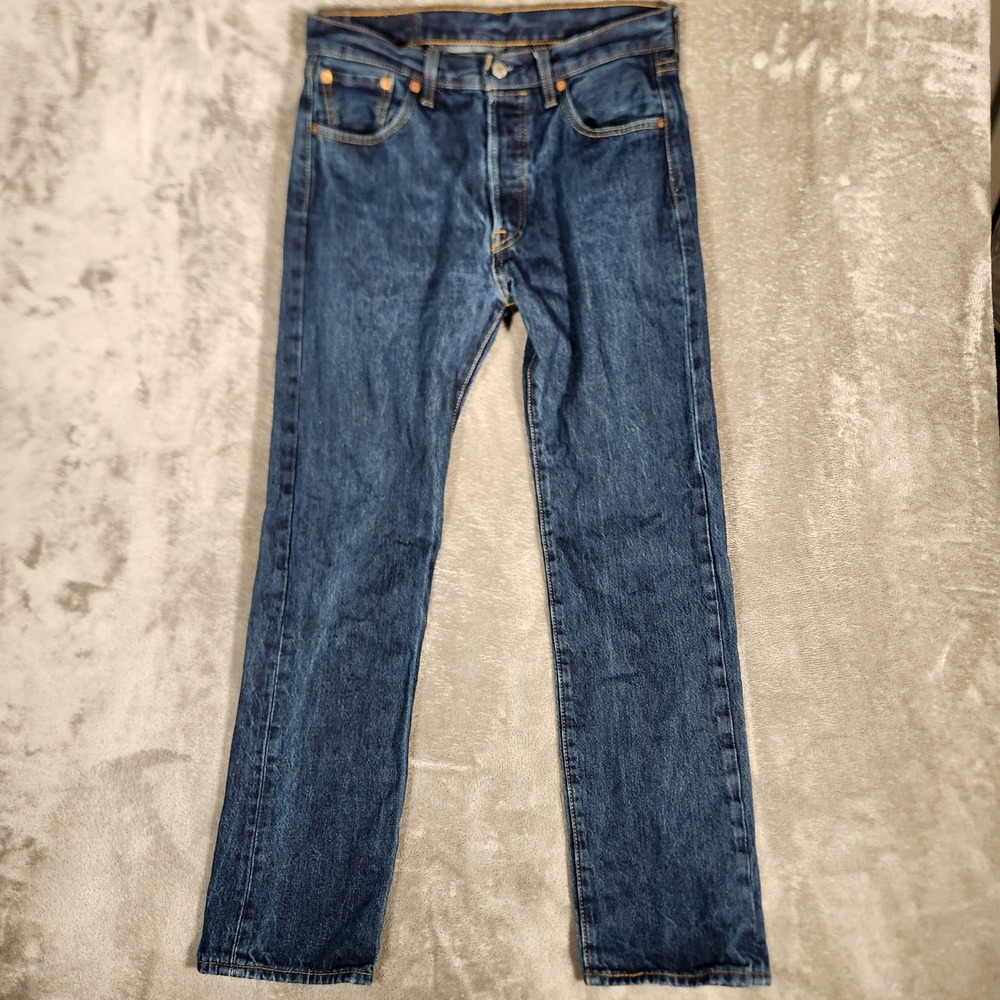 Levi's 501XX Jeans Men's 30X30 Blue Original Dark Wash Straight Leg Button Fly‎